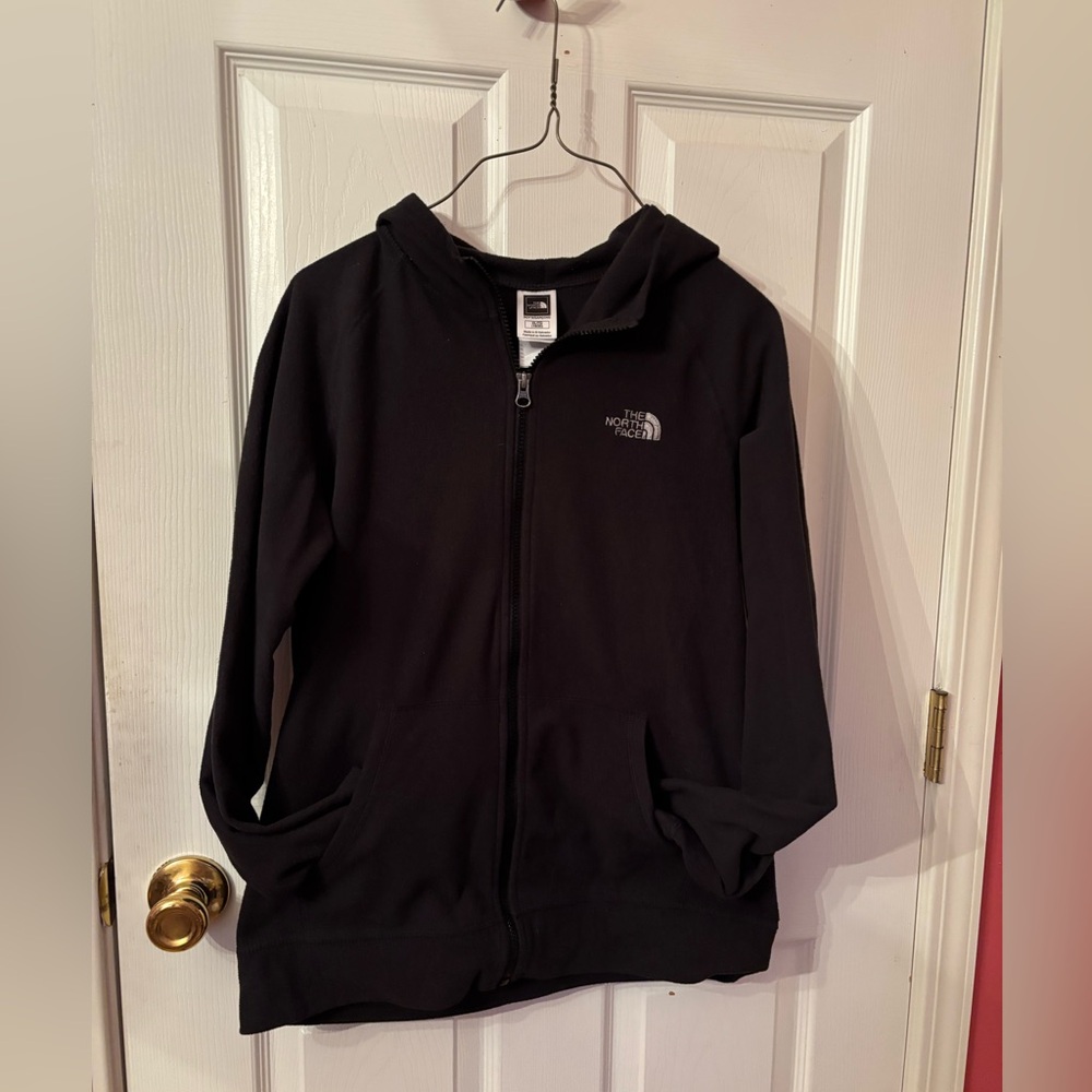 The North Face Kids Black Jacket fleece SzXL (18-20) good condition! Black